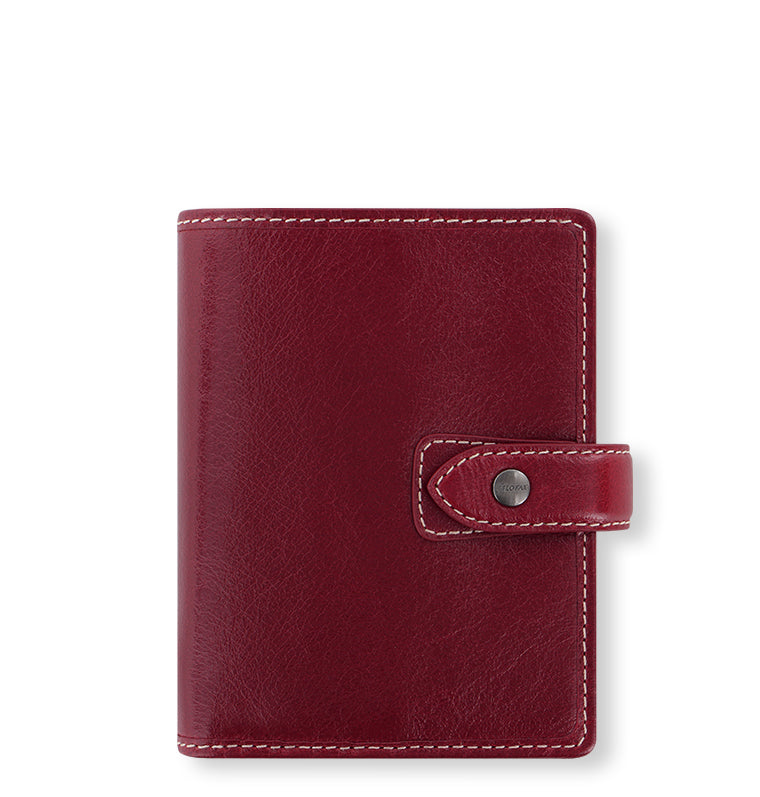 Malden Pocket Leather Organiser Burgundy