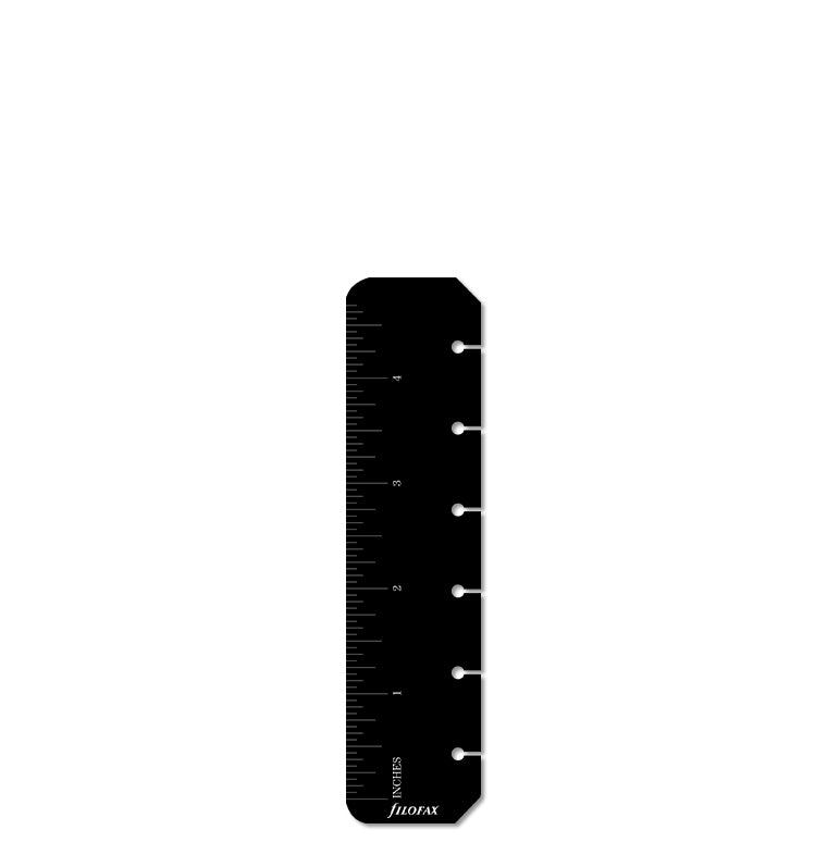 Pocket Χάρακας/σελιδοδείκτης μαύρο χρώμα