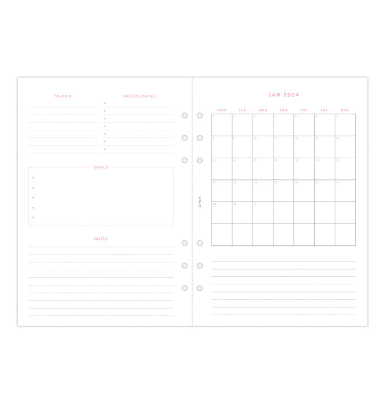 Confetti Week On Two Pages Diary - A5 2024 Multilanguage - Filofax