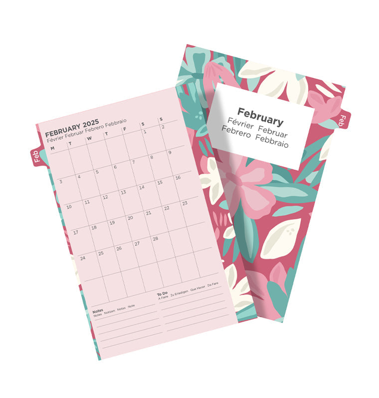 Pocket Floral Illustrated Diary Refill Pack - 2025 - 25-6321