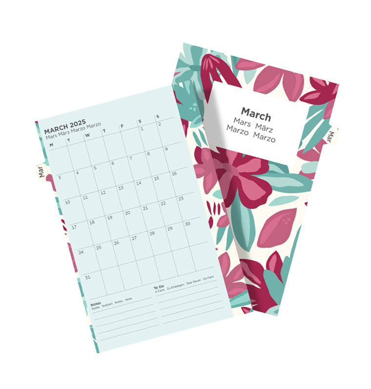 Pocket Floral Illustrated Diary Refill Pack - 2025 - 25-6321