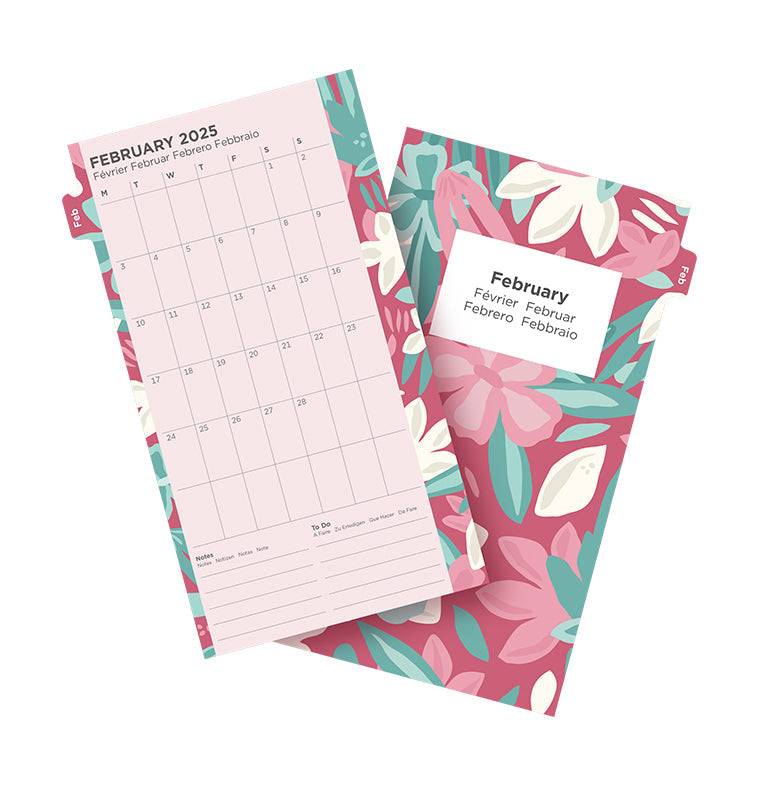 Personal Floral Illustrated Diary Refill Pack - 2025 - 25-6341