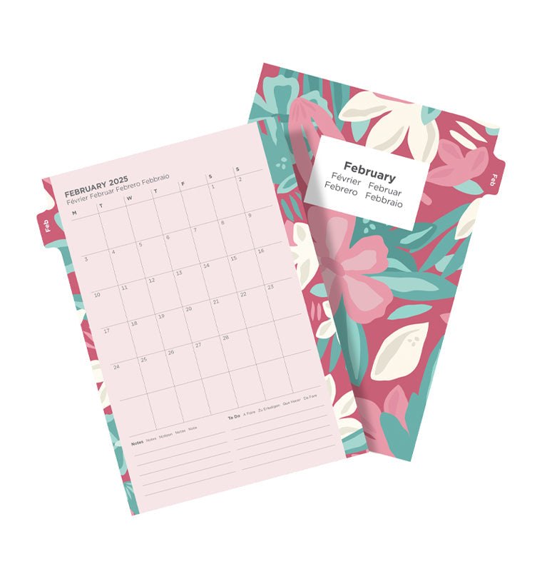 A5 Floral Illustrated Diary Refill Pack - 2025 - 25-6351