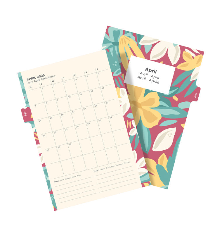 A5 Floral Illustrated Diary Refill Pack - 2025 - 25-6351