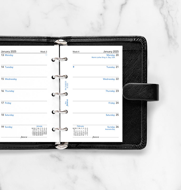 Mini Ημερολόγιο Εβδομάδα σε μία σελίδα, Αγγλικό - 2025 - 25-68126