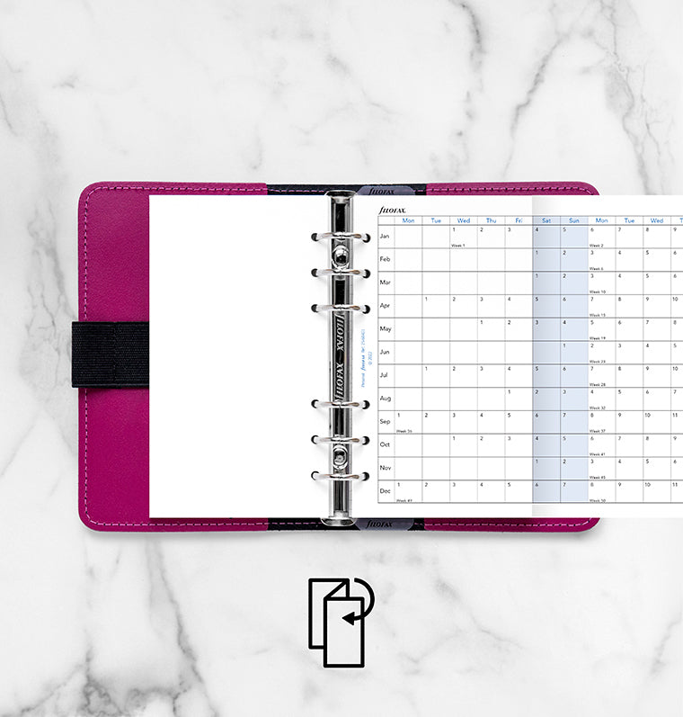 Horizontal Year Planner - Personal 2025 English - Filofax