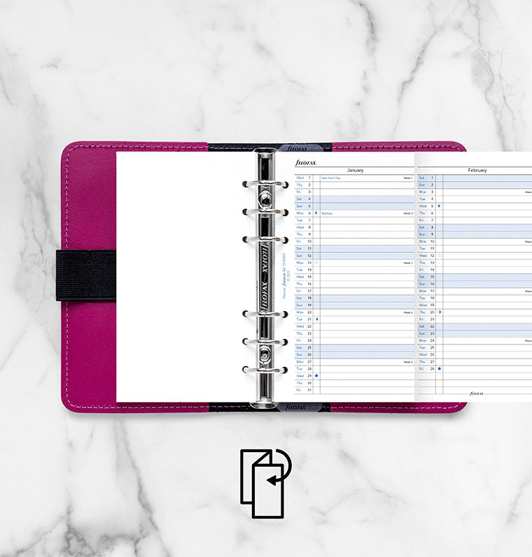 Vertical Year Planner - Personal 2025 English - Filofax