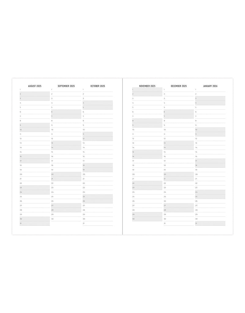 Letts Eco Writers Quotes A5 Week to View Diary 2025-2026 - Multilanguage 26-031474
