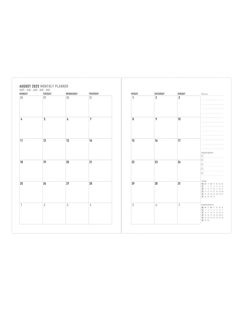 Letts Eco Writers Quotes A5 Week to View Diary 2025-2026 - Multilanguage 26-031475