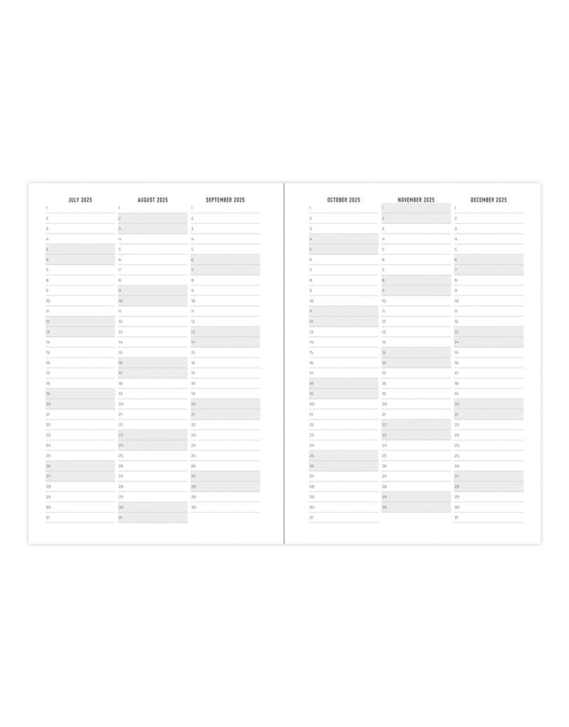 Letts Spring Valley A6 Week to View 18-Month Diary 2025-2026 - Multilanguage 26-031801