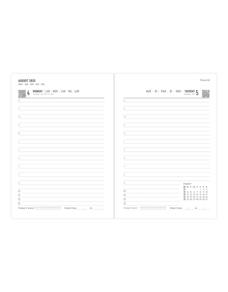 Letts Morocco A6 Day to a Page Diary with Appointments 2025-2026 - Multilanguage 26-031821