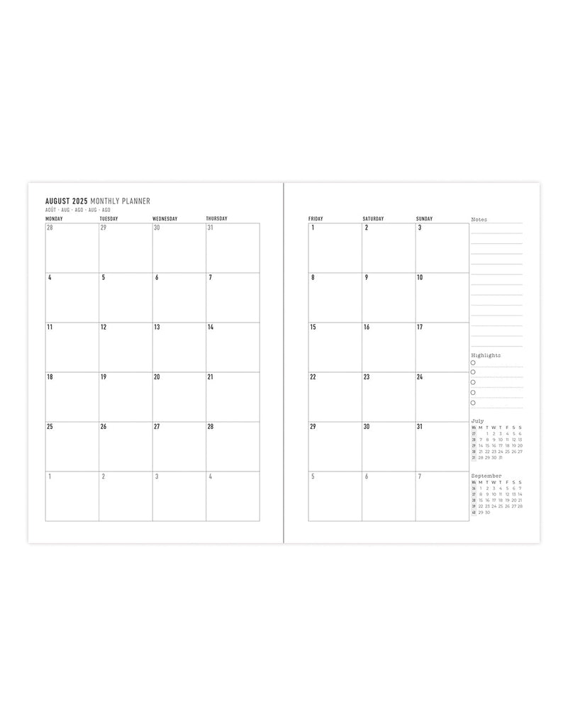 Letts Morocco A6 Day to a Page Diary with Appointments 2025-2026 - Multilanguage 26-031822