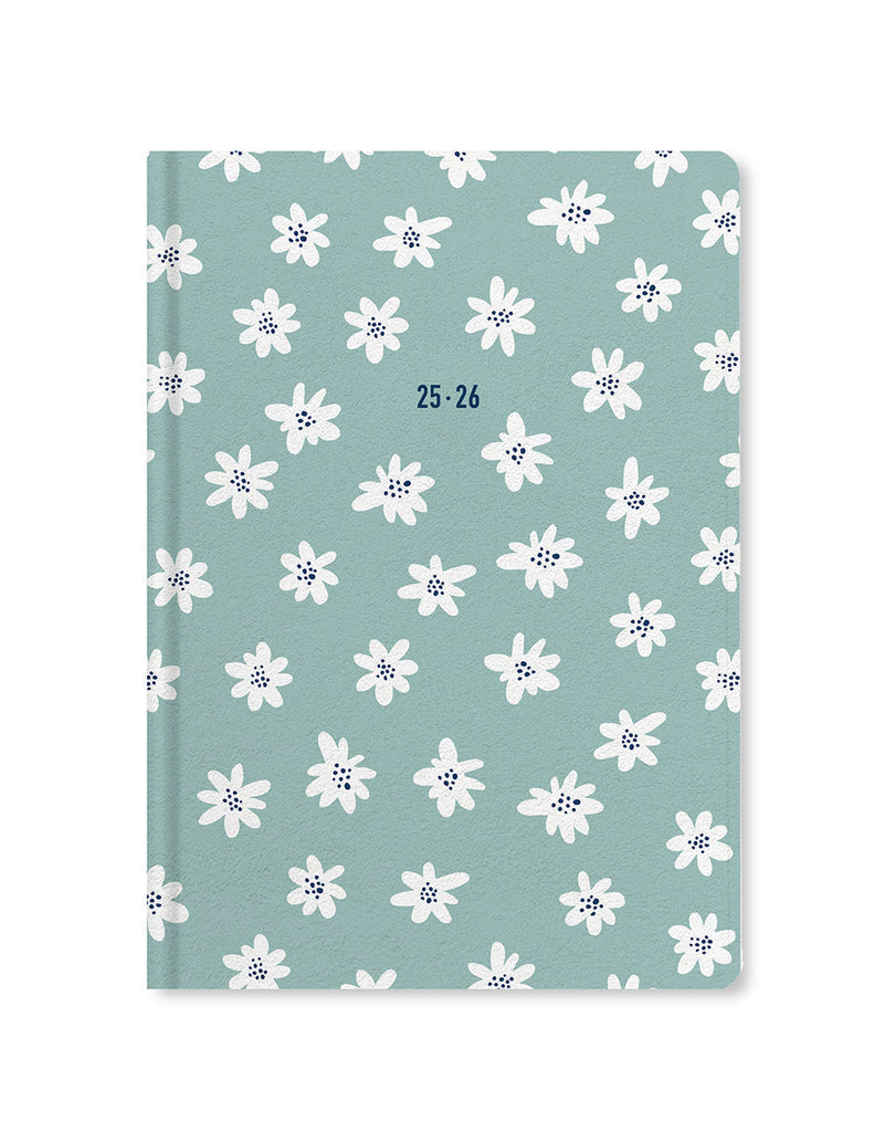 Letts Daisies A5 Week to View Diary 2025-2026 - Multilanguage 26-031866