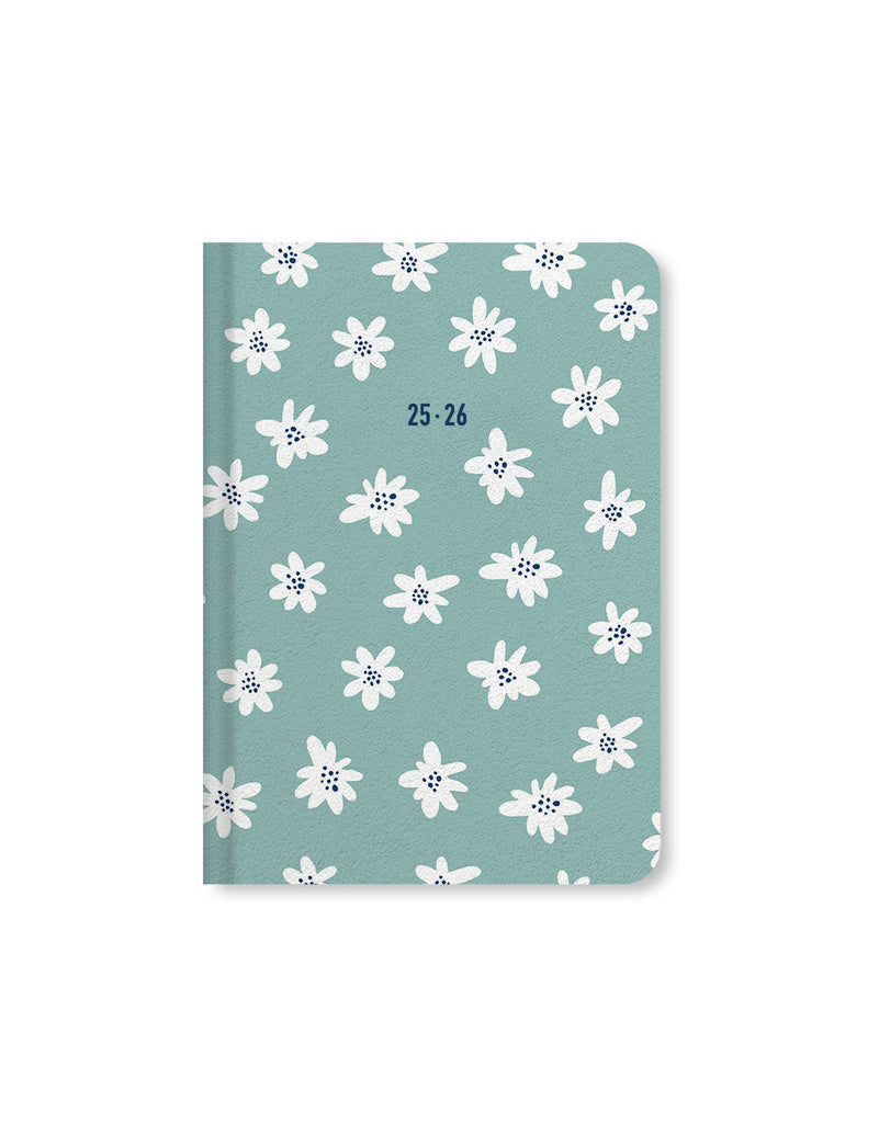 Letts Daisies A6 Week to View Diary 2025-2026 - Multilanguage 26-031869