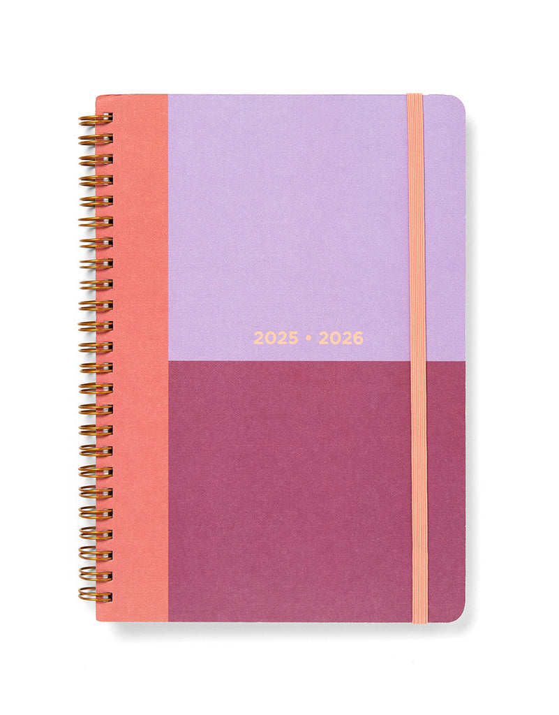 Letts Colour Block A5 Day to a Page Diary with Appointments 2025-2026 - Multilanguage 26-031898
