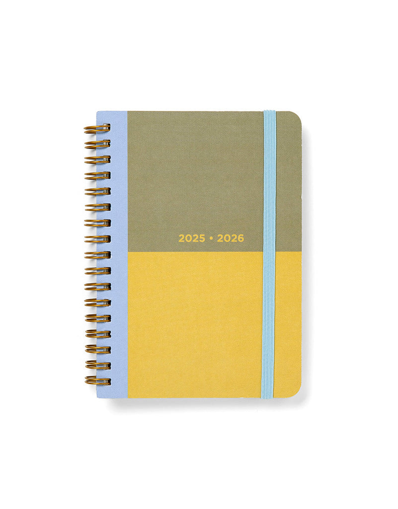 Letts Colour Block A6 Day to a Page Diary with Appointments 2025-2026 - Multilanguage 26-031903