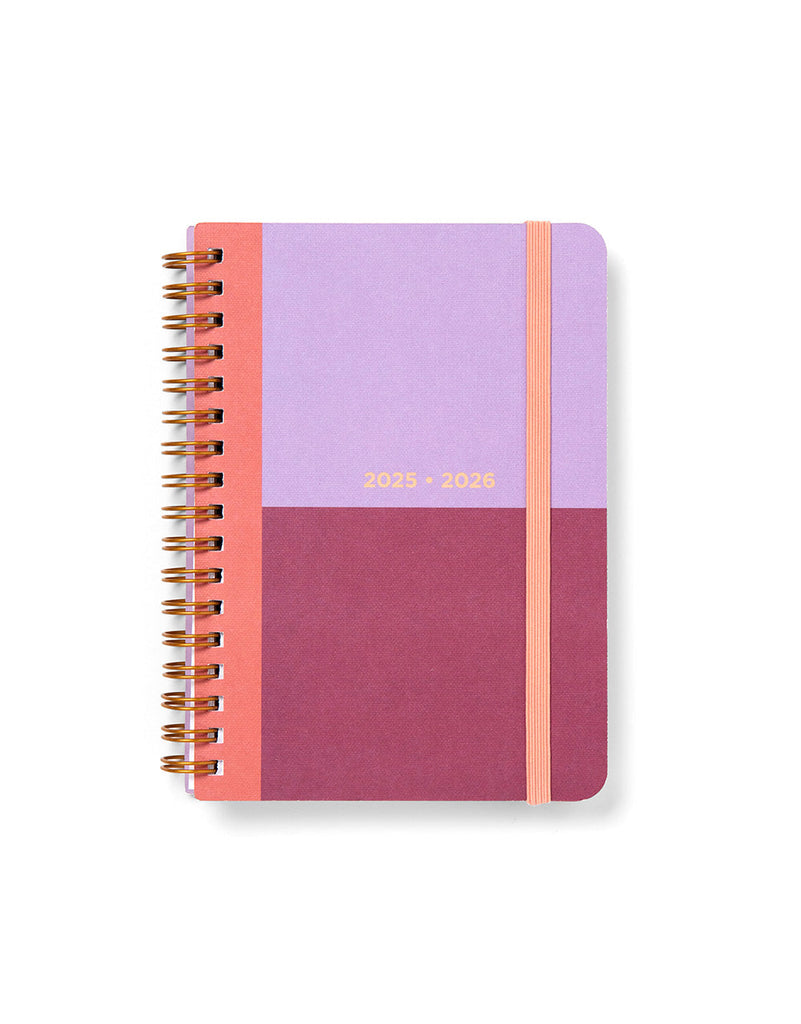 Letts Colour Block A6 Day to a Page Diary with Appointments 2025-2026 - Multilanguage 26-031904