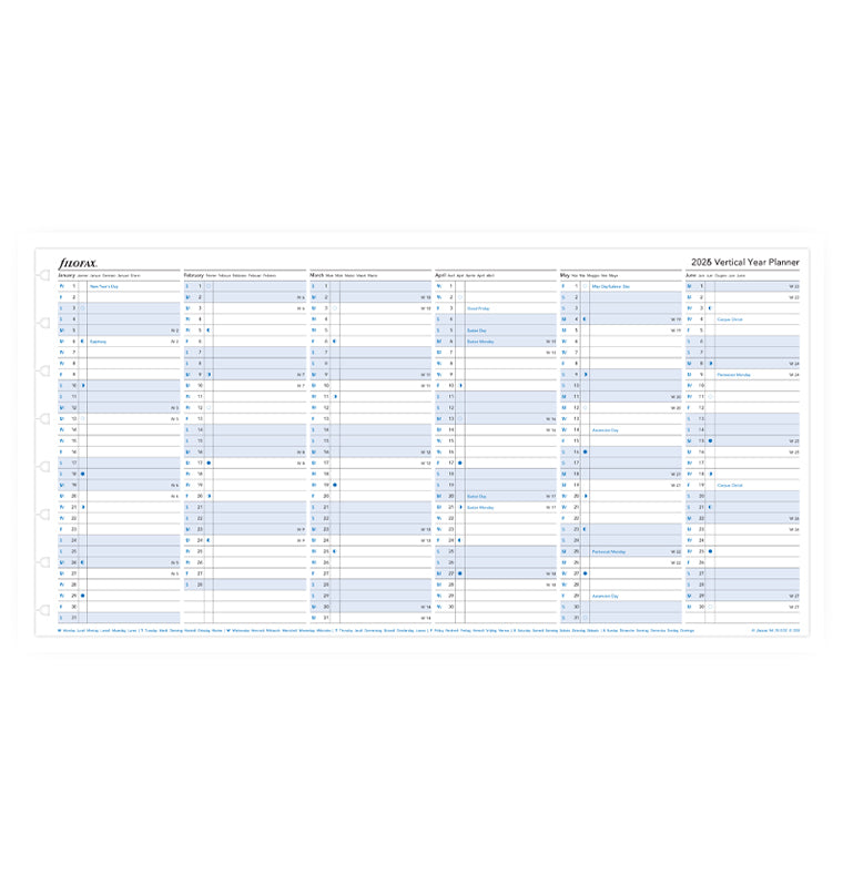 Refillable Notebook Year Planner Refill - A5 2026 - 26-15202