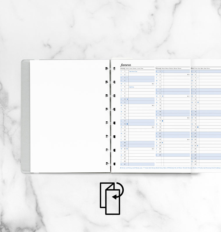 Refillable Notebook Year Planner Refill - A5 2026 - 26-15202
