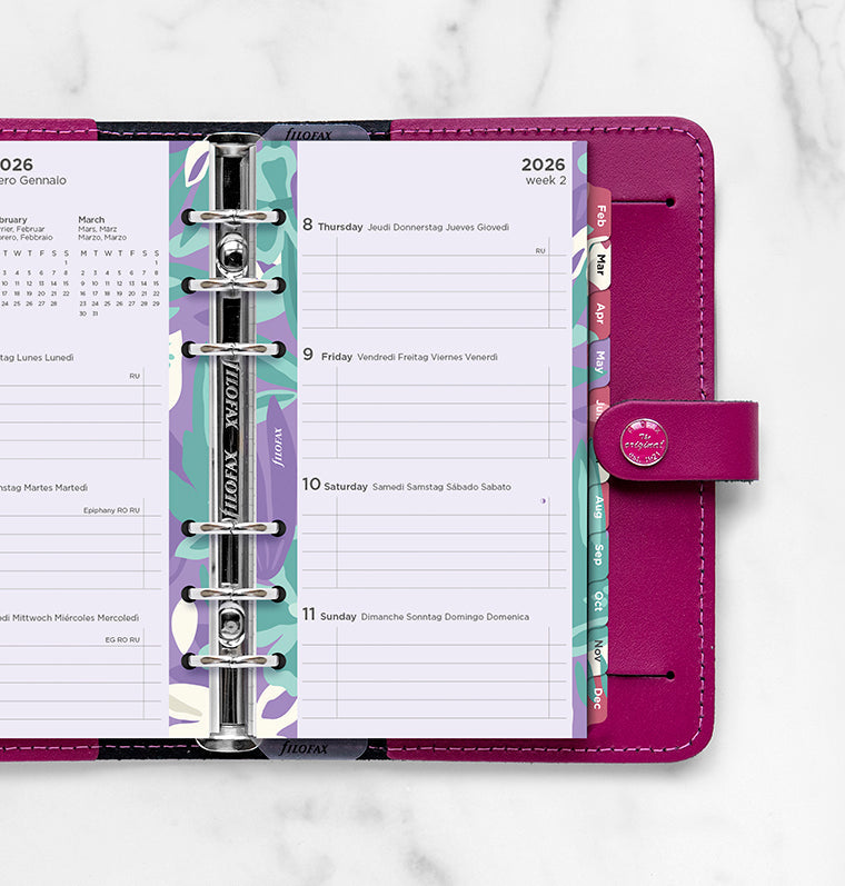 Personal Floral Illustrated Diary Refill Pack - 2026 - 26-6341