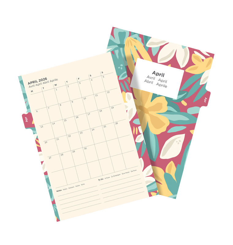 A5 Floral Illustrated Diary Refill Pack - 2026 - 26-6351