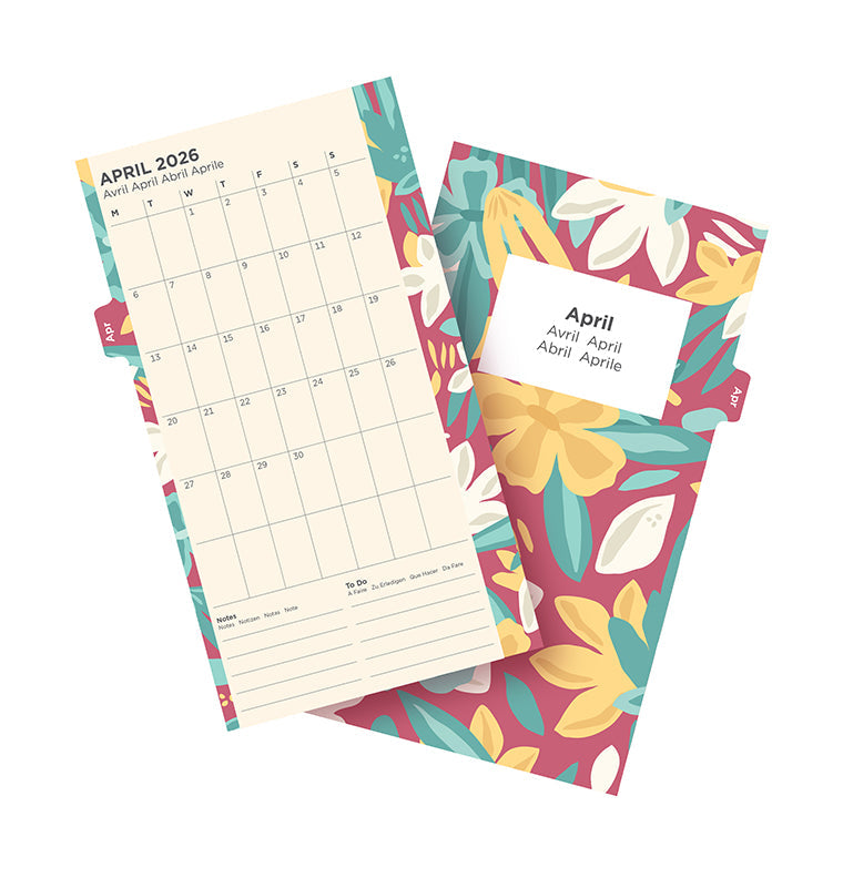 Personal Floral Illustrated Diary Refill Pack - 2026 - 26-6341