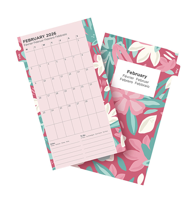 Personal Floral Illustrated Diary Refill Pack - 2026 - 26-6341