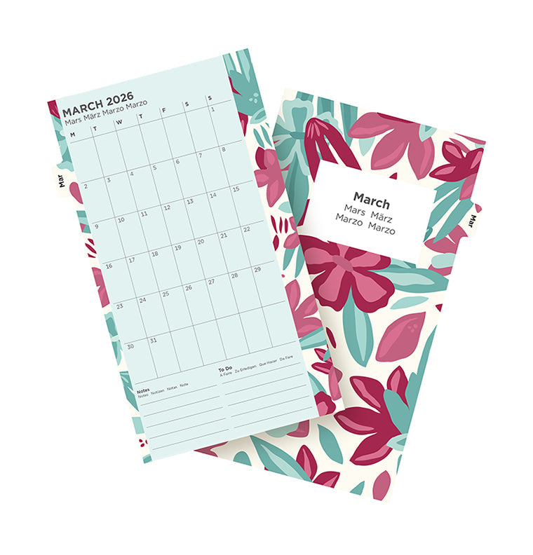Personal Floral Illustrated Diary Refill Pack - 2026 - 26-6341