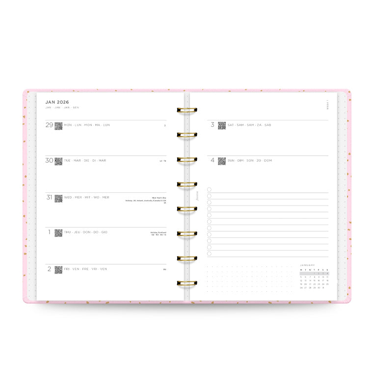 26-68298, Confetti A5 Ημερολόγιο Rose Quartz 2026
