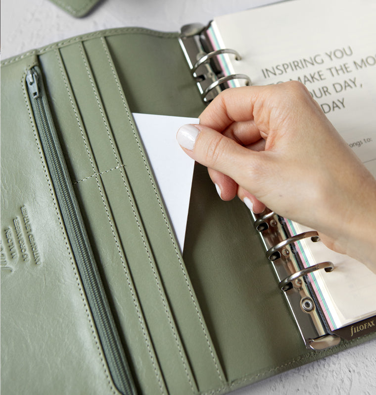 Malden A5 Leather Organiser Vetiver 