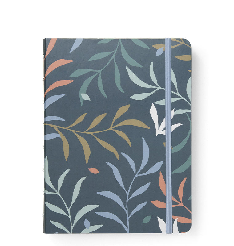 Filofax Botanical A5 Refillable Notebook in Blue