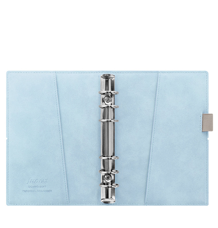 Domino Soft Pale Blue Personal Organiser, open view